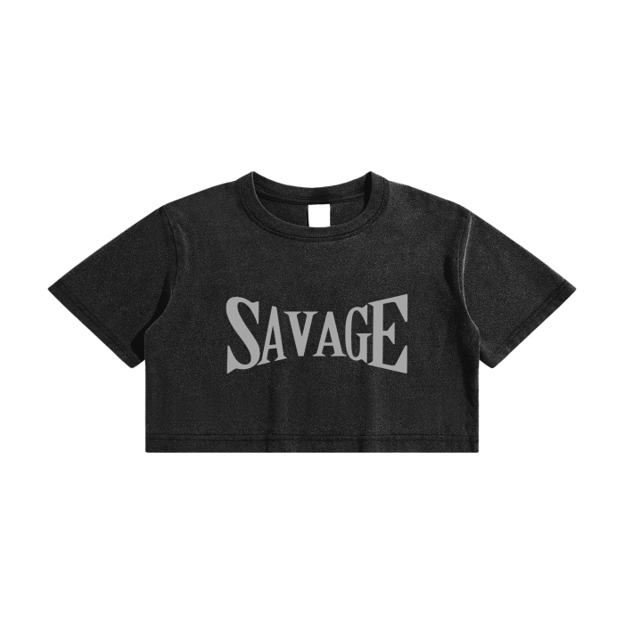 Savage Crop Top T-Shirt